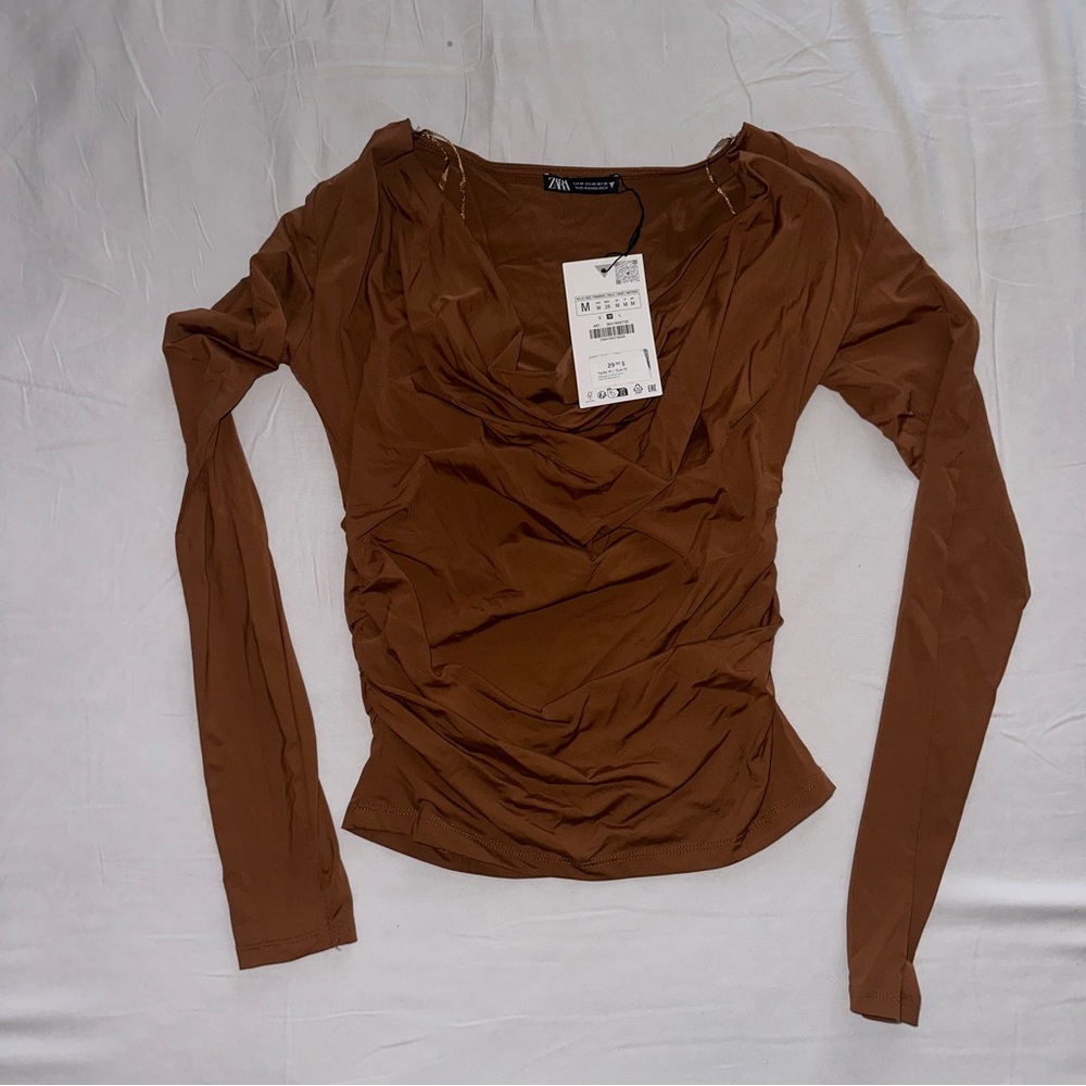 ZARA | Polyamide Drop Top - Picture 3 of 4